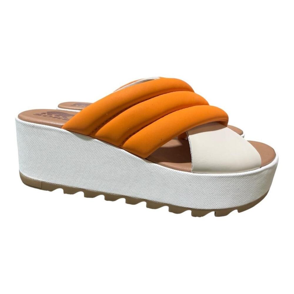 Sorel Flatform Wedge Leather Slide Sandal Women size 7.5